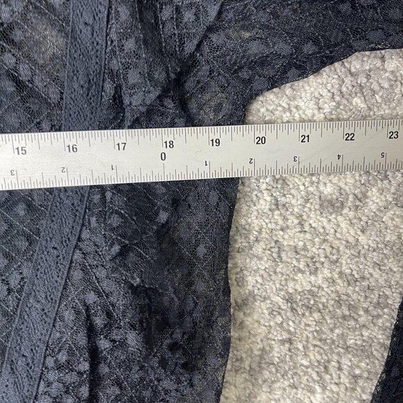 Free People Bodysuit Womens Medium Black Long Sleeve Sheer Lace Mesh Layer Top - Picture 4 of 7